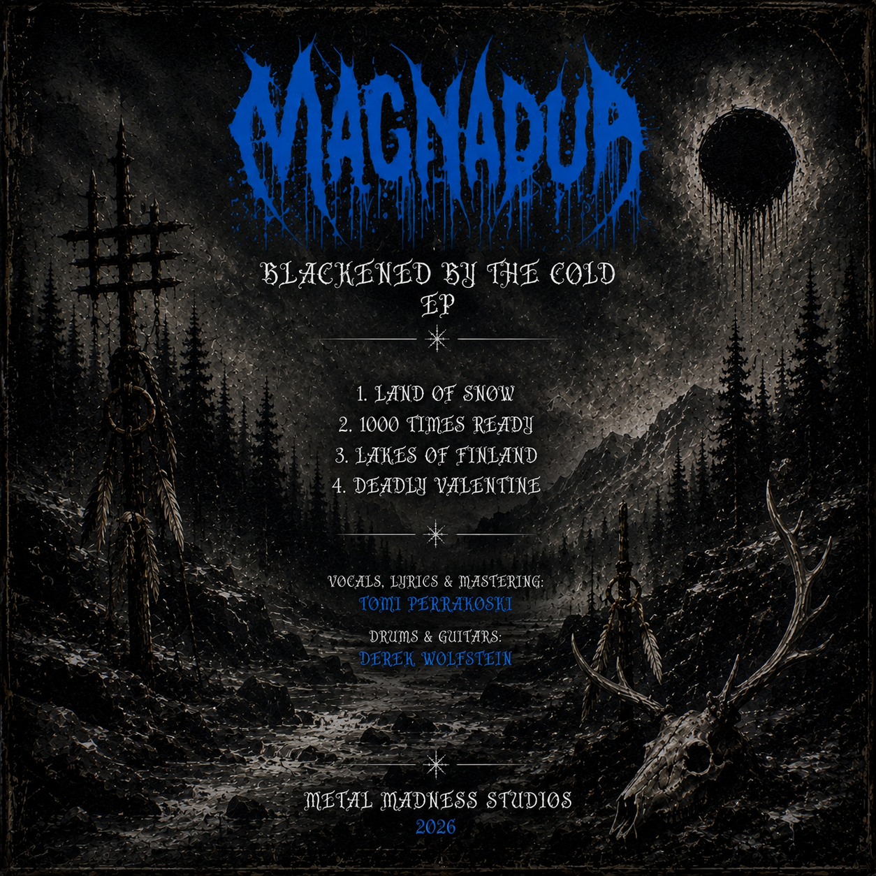 Blackened by the Cold EP back cover with tracklist